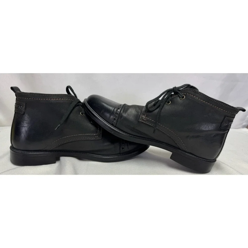 Men's Johnston & Murphy Black Leather Chukka Style Dress Ankle Boots Size 9 M
